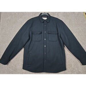 Line of Trade Wool Blend Lined Shacket Jacket Button Up Workwear Outdoor Men's L